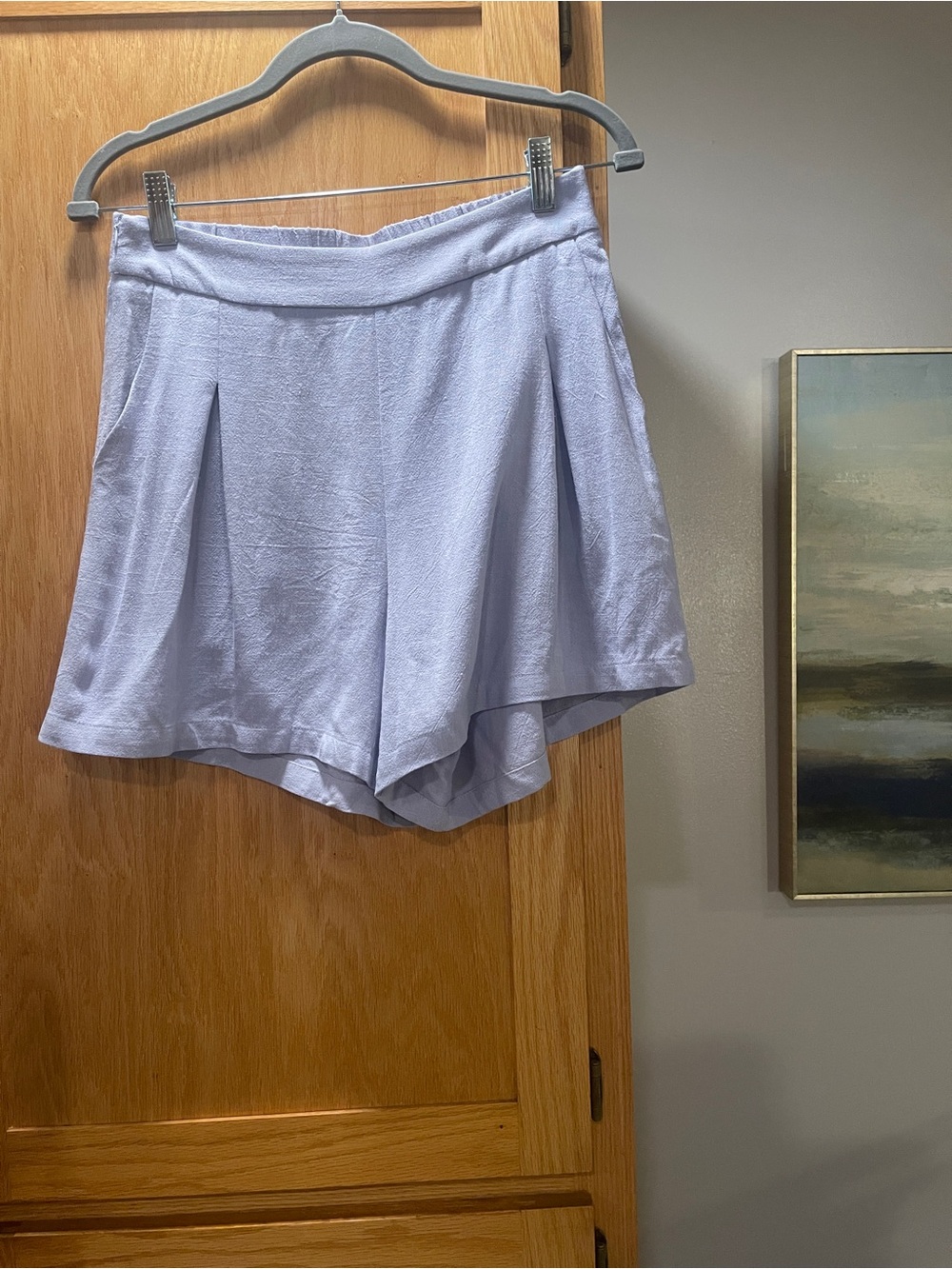 Source‎ Unknown Light Lavender High-Waist Pleated Women's Shorts